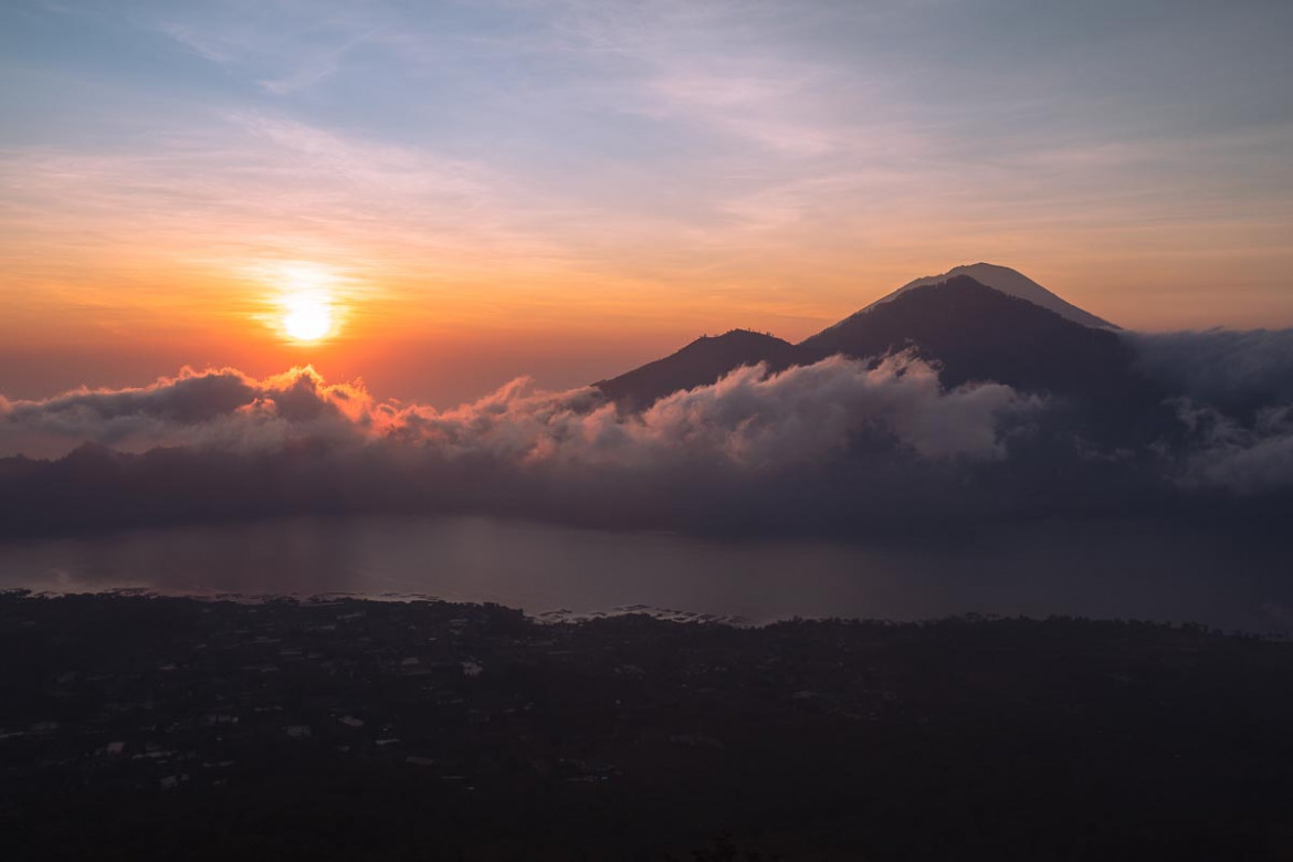 der Mount Batur in Bali